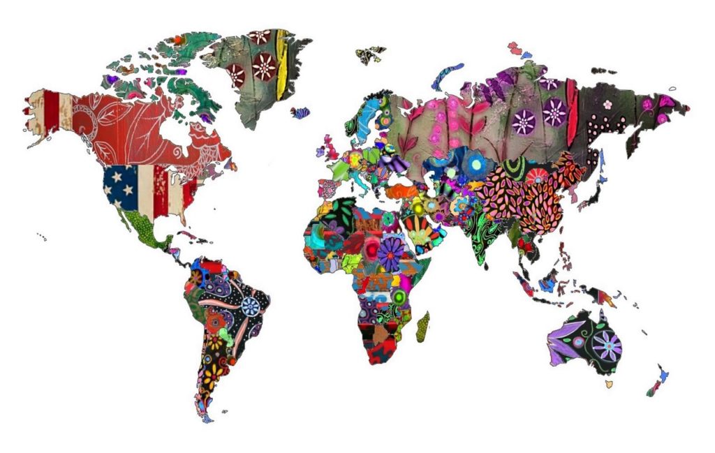 world map, countries, continents